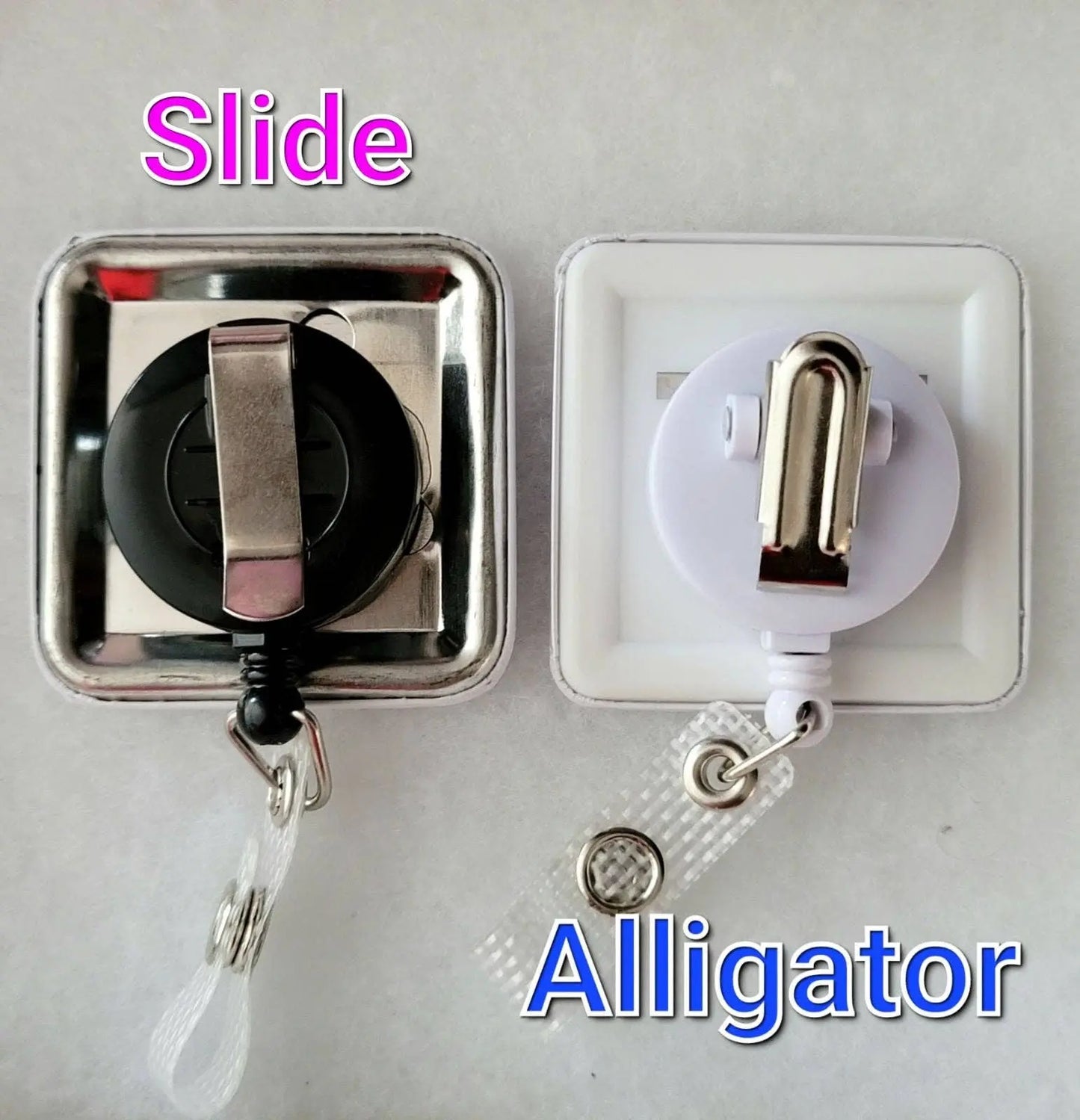 CNA Certified Nursing Assistant Purple ID Retractable Badge Holder: Alligator REFLECTIONS BY ZANA Moore than Scrubs