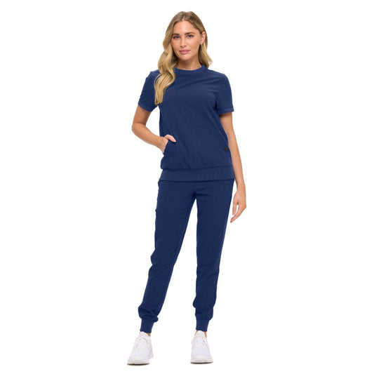 Women’s Scrub Set – Soft Stretch Fabric, Modern Fit Jogger Pants & Crew Neck Top 4402 Monarch Uniforms Medical Scrubs Moore than Scrubs