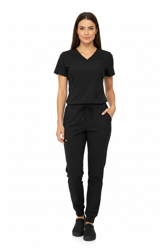 Natural Uniform - Women's Stretch V-Neck Jogger Scrub Sets (8500) Natural Uniforms Medical Scrubs Moore than Scrubs