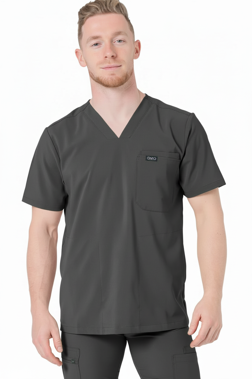 Joe Men's V-Neck Scrub Top | 4-Way Stretch | Comfort Collection BANU Clothing Moore than Scrubs