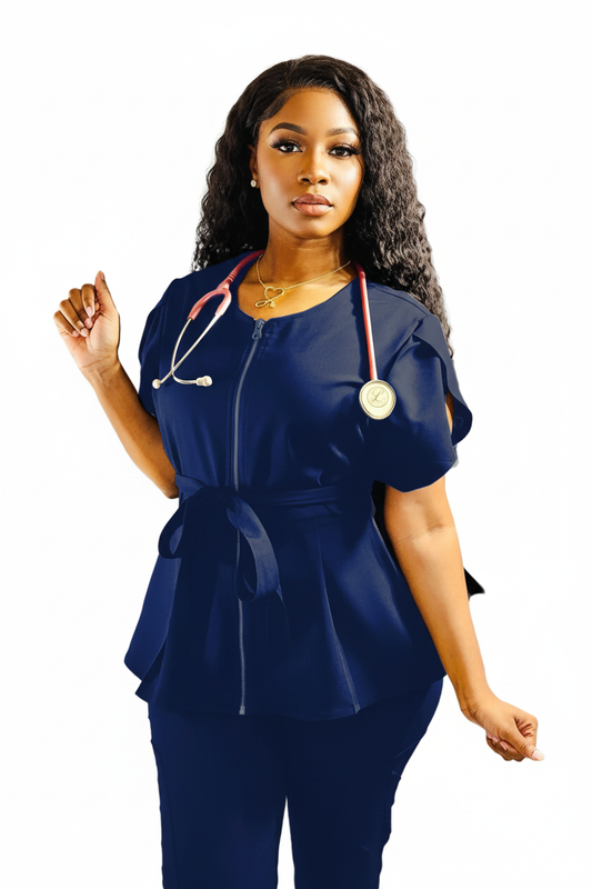 Stylish Medical Uniforms - Peplum Scrub Set Moore than Scrubs Apparel & Accessories Moore than Scrubs