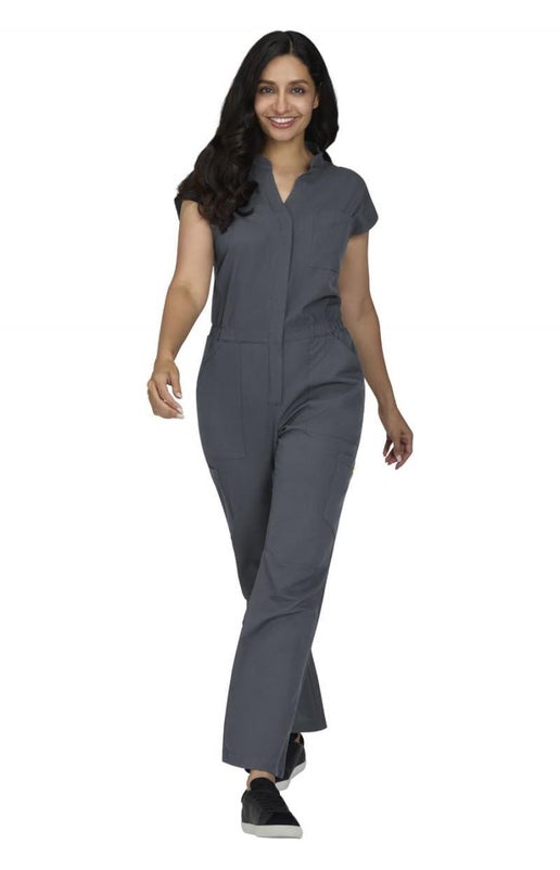 KOI Women's Anja Jumpsuit KOI Clothing 58.99 Gray / 2XL Moore than Scrubs