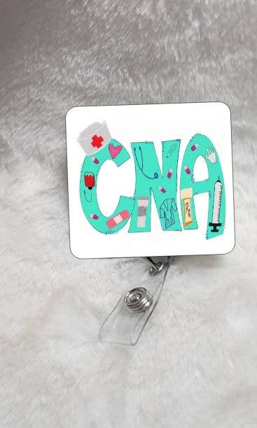 Teal CNA Sublimated Retractable Badge Reel - Moore than Scrubs LLC