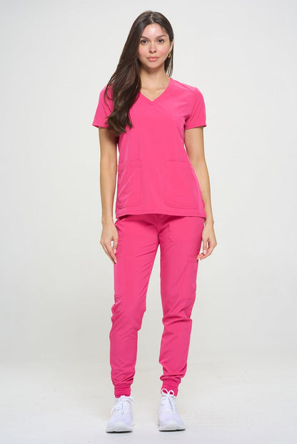 PINK-TOBER Premium Stretch Medical Scrubs - Professional Healthcare Uniforms Natural Uniforms Medical Scrubs   Moore than Scrubs