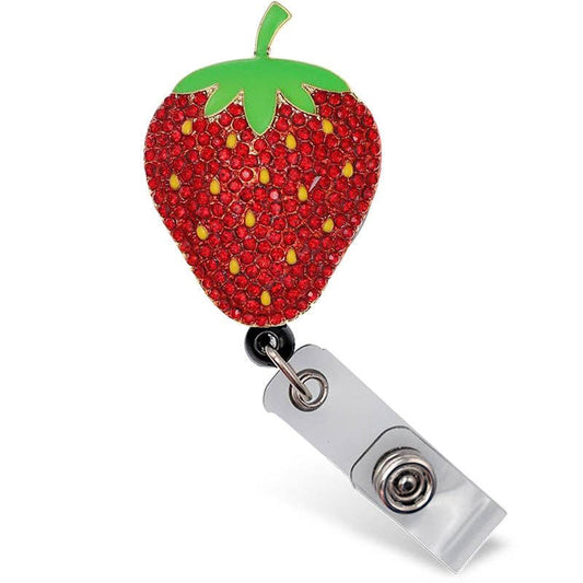 Strawberry Sparkle And Shine Badge Reel - Moore than Scrubs LLC