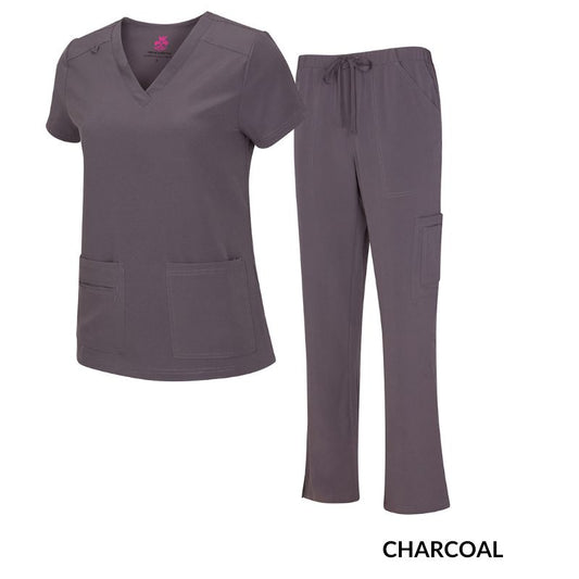 STRETCH V-NECK CARGO SCRUB SETS Moore than Scrubs