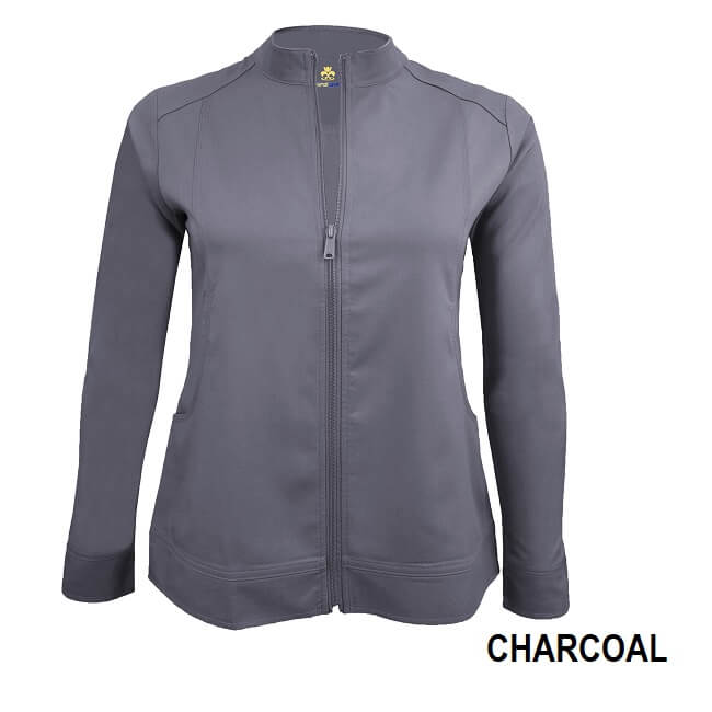 Natural Uniforms Women ' S Ultra Soft Stretch Zip Up Scrub Jacket (5200) Natural Uniforms Apparel & Accessories 29.99 Charcoal/Pewter / 2XL Moore than Scrubs