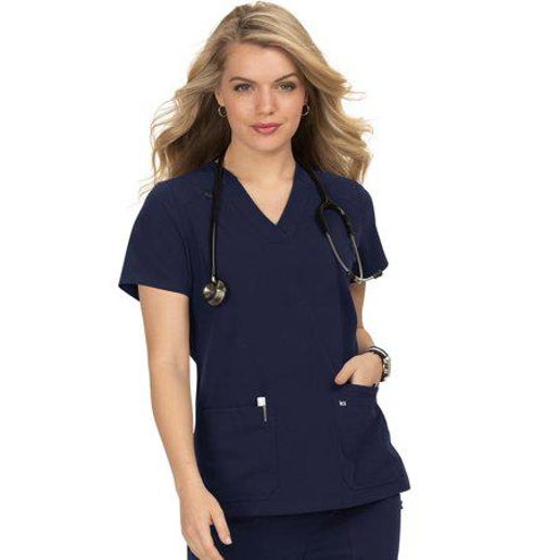 KOI and Heart Scrub Top KOI Clothing 27.95 Navy / 2XL Moore than Scrubs