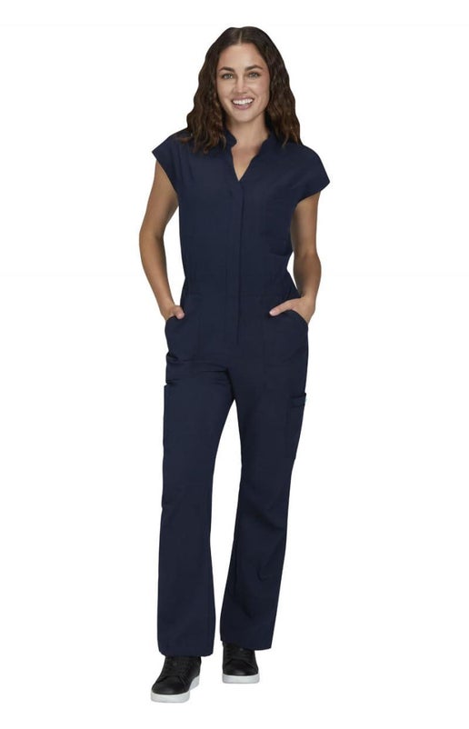 KOI Women's Anja Jumpsuit KOI Clothing 58.99 Navy / 2XL Moore than Scrubs