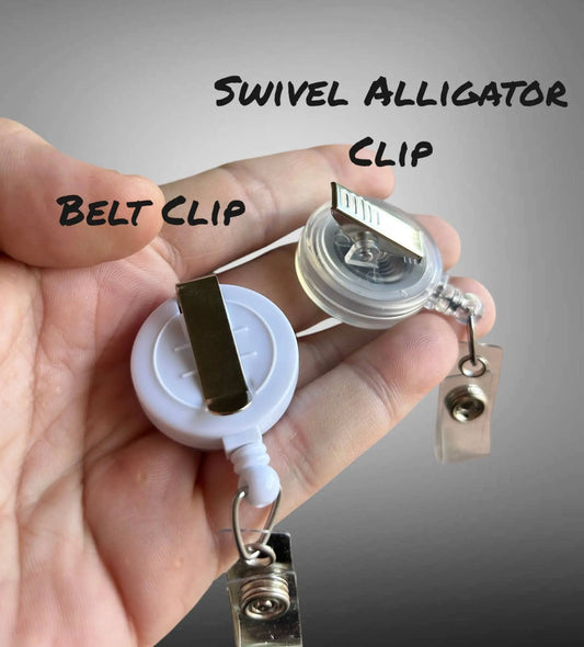 This Shift is Bananas  medical Badge Reel Holder   : Swivel alligator clip Fuzzy Edges Crafts LLC    Moore than Scrubs