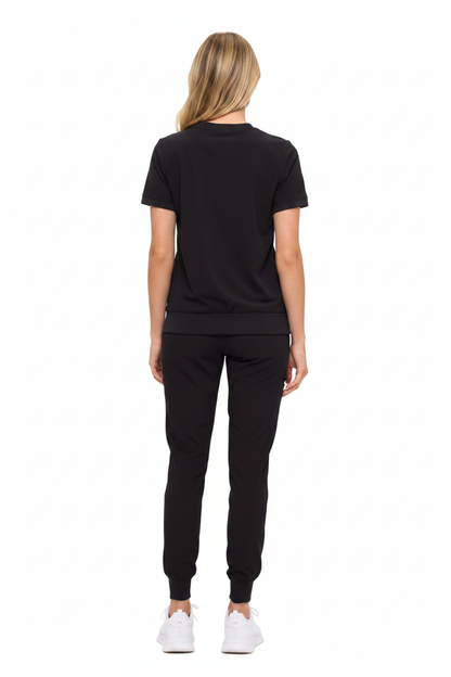 Women’s Scrub Set – Super Premium Stretch Monarch Crew Neck Jogger Set - 4402 Monarch Uniforms Medical Scrubs   Moore than Scrubs
