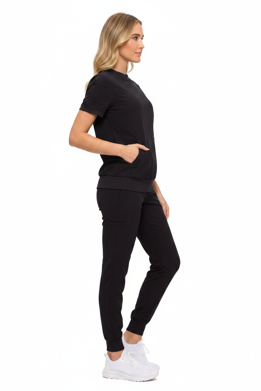 Women’s Scrub Set – Super Premium Stretch Monarch Crew Neck Jogger Set - 4402 Monarch Uniforms Medical Scrubs   Moore than Scrubs