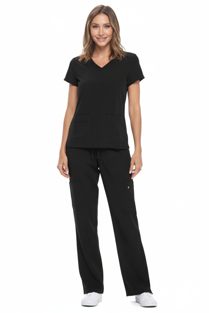 NATURAL UNIFORMS - STRETCH V-NECK CARGO SCRUBS SETS (8400) Natural Uniforms Clothing   Moore than Scrubs
