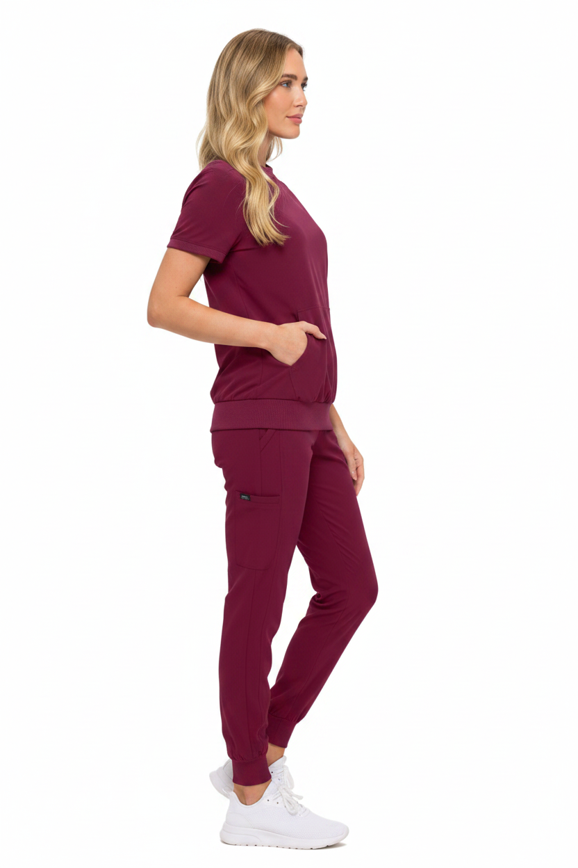 Women’s Scrub Set – Super Premium Stretch Monarch Crew Neck Jogger Set - 4402 Monarch Uniforms Medical Scrubs   Moore than Scrubs