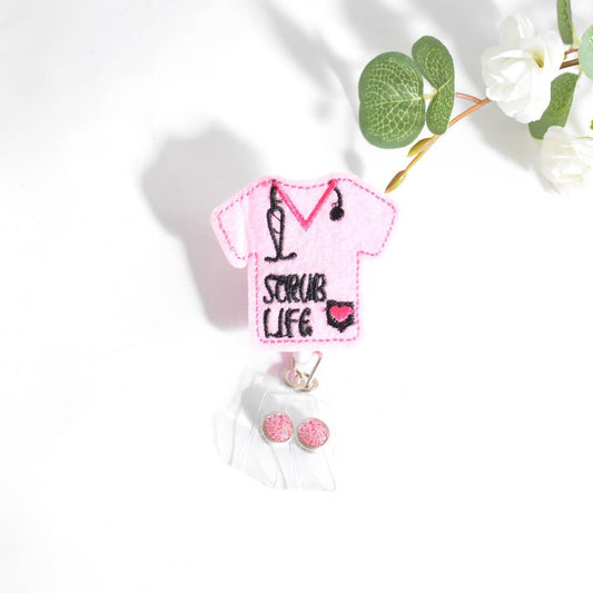 Fuzzy Buddy Scrub Life Top OUTSIDE THE BOX, LLC