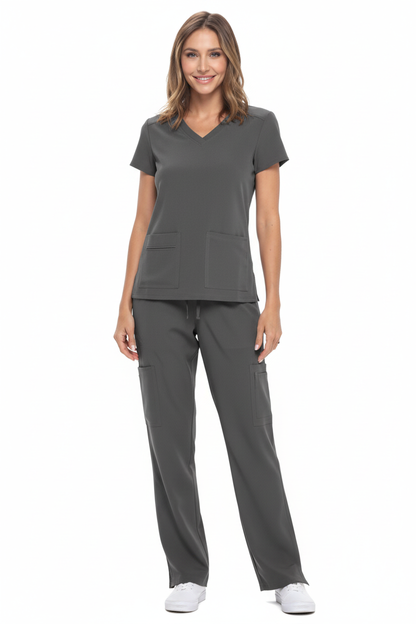 NATURAL UNIFORMS - STRETCH V-NECK CARGO SCRUBS SETS (8400) Natural Uniforms Clothing   Moore than Scrubs