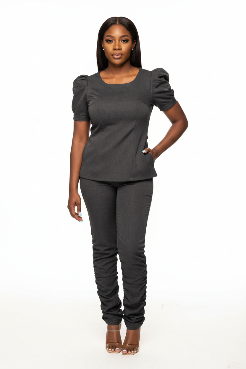 Scrunchy Bottom Stylish Scrub Set Moore than Scrubs Clothing   Moore than Scrubs