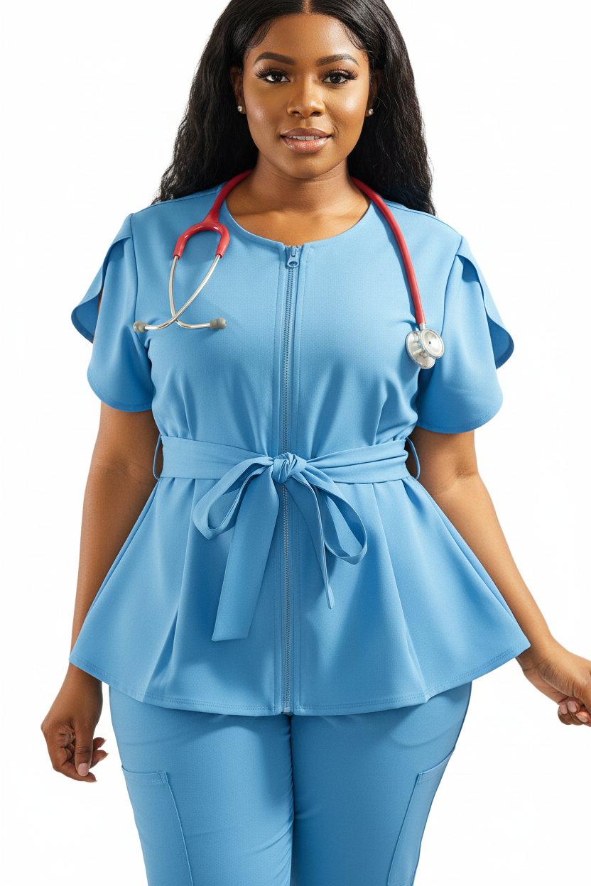 Stylish Medical Uniforms - Peplum Scrub Set Moore than Scrubs Apparel & Accessories   Moore than Scrubs