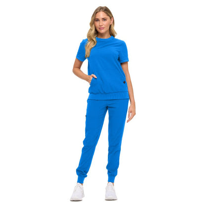 Women’s Scrub Set – Soft Stretch Fabric, Modern Fit Jogger Pants & Crew Neck Top 4402 Monarch Uniforms Medical Scrubs   Moore than Scrubs