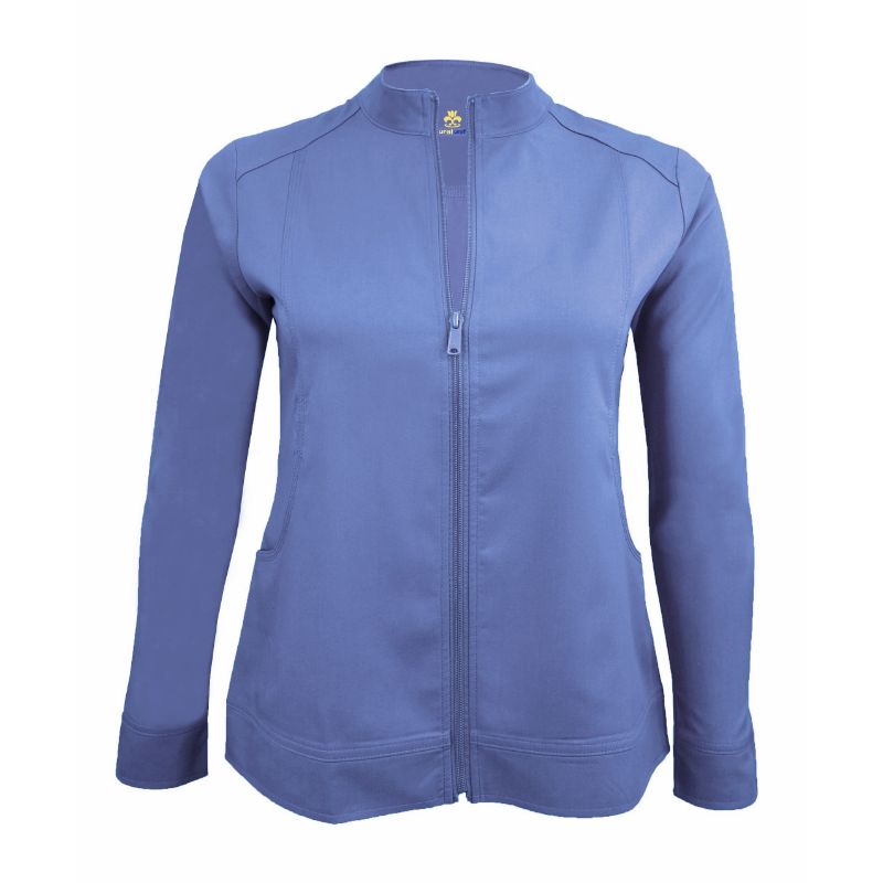 Natural Uniforms Women ' S Ultra Soft Stretch Zip Up Scrub Jacket (5200) Natural Uniforms Apparel & Accessories 29.99 Ceil Blue / 2XL Moore than Scrubs