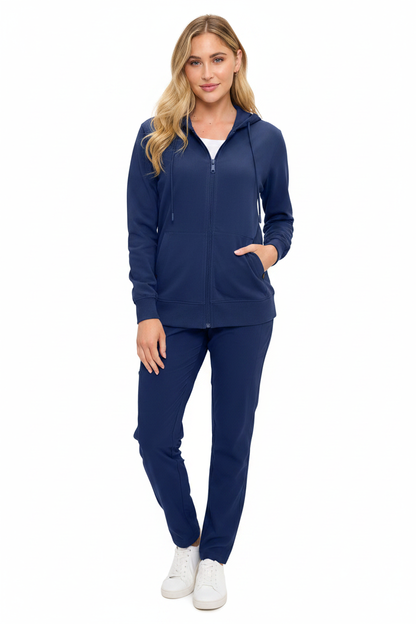 Monarch Women's Zip-Up Scrub Hoodie Jacket | Lightweight Nursing Jacket (4301) Monarch Uniforms Scrub Jackets   Moore than Scrubs
