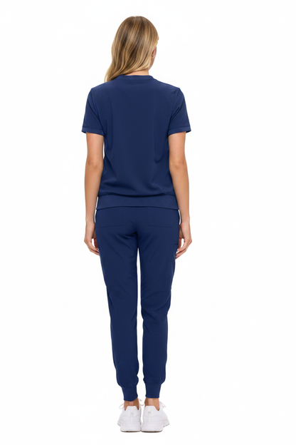 Women’s Scrub Set – Super Premium Stretch Monarch Crew Neck Jogger Set - 4402 Monarch Uniforms Medical Scrubs   Moore than Scrubs