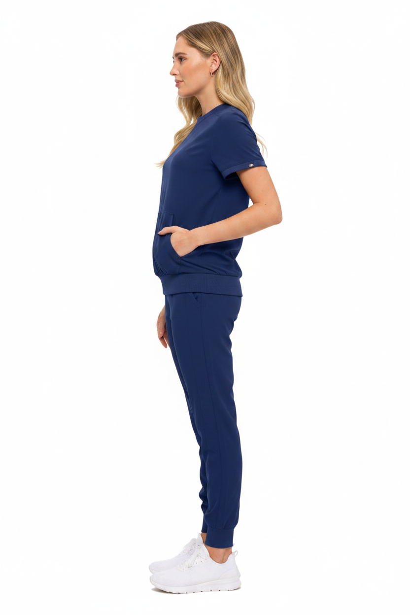 Women’s Scrub Set – Super Premium Stretch Monarch Crew Neck Jogger Set - 4402 Monarch Uniforms Medical Scrubs   Moore than Scrubs
