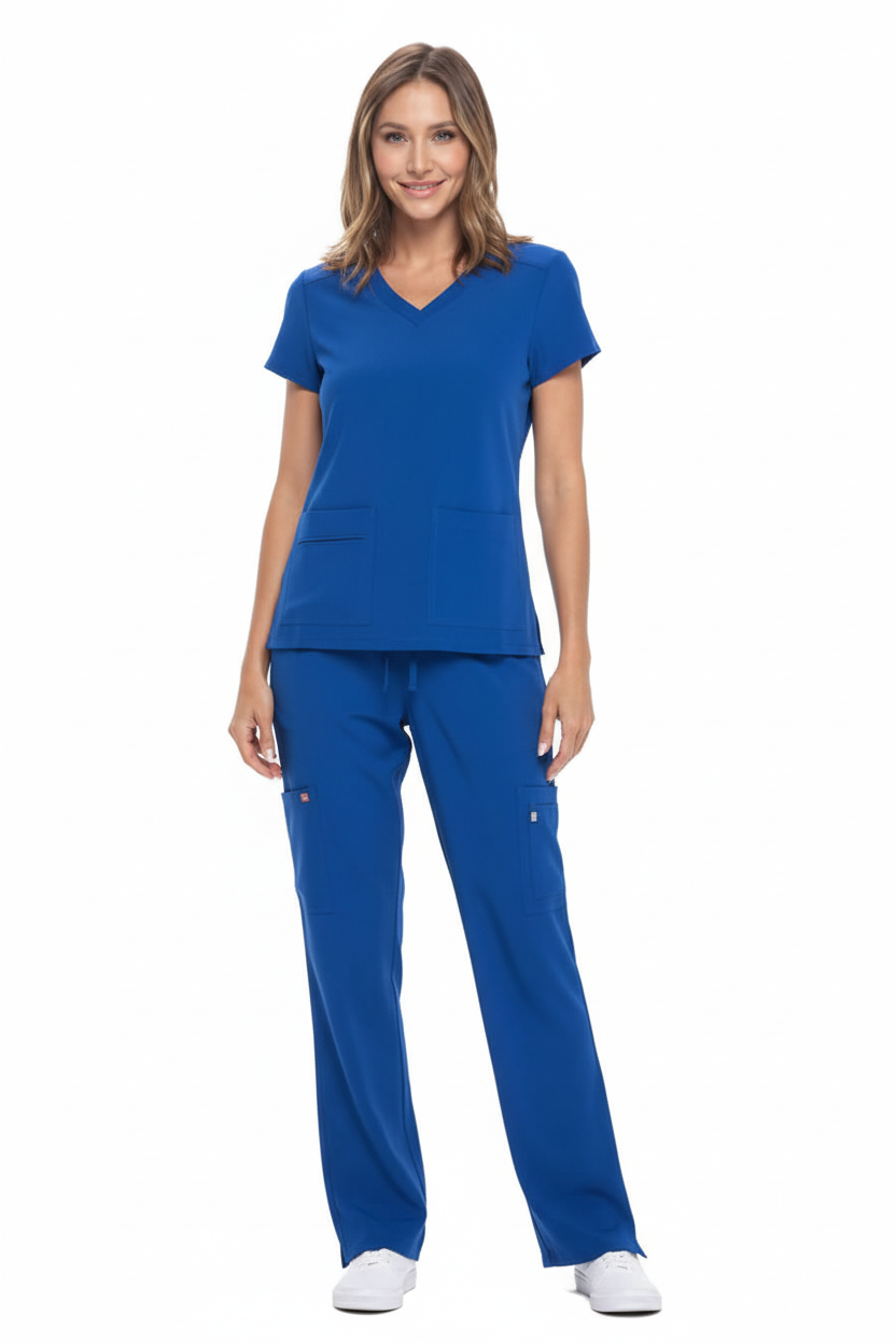 NATURAL UNIFORMS - STRETCH V-NECK CARGO SCRUBS SETS (8400) Natural Uniforms Clothing   Moore than Scrubs