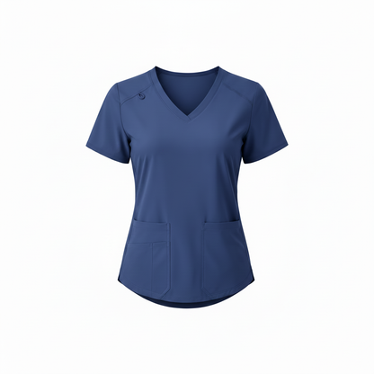 BANU Scarlett Two-Pocket Stretch Scrub Top BANU Scrub Top   Moore than Scrubs