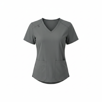 BANU Scarlett Two-Pocket Stretch Scrub Top BANU Scrub Top   Moore than Scrubs