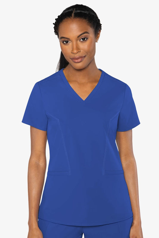 Med Couture 8434 Peaches Double V-neck Top - Royal Med Couture